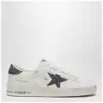 Golden Goose Stardan sneaker in white leather and brown glitter