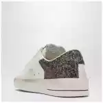 Golden Goose Stardan sneaker in white leather and brown glitter