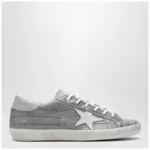 Golden Goose Super-star sneakers lilac crocodile-effect leather