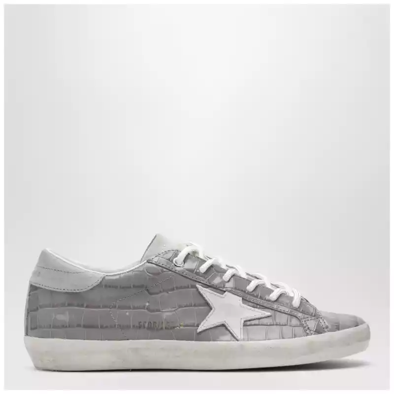 Golden Goose Super-star sneakers lilac crocodile-effect leather
