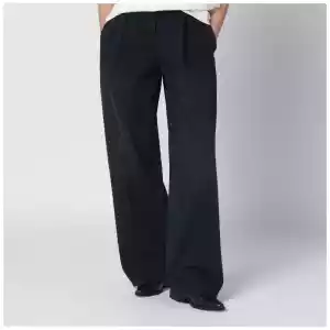 Golden Goose Black wide-leg cotton trousers