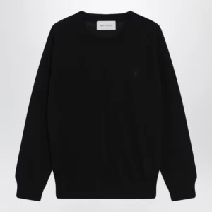 Black Ami de Coeur wool sweater by Ami Paris