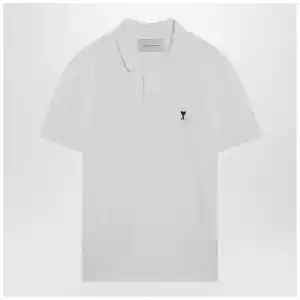 Ami Paris White Ami De Coeur polo shirt