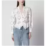 ISABEL MARANT Nina cotton and linen blouse in white