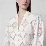 ISABEL MARANT Nina cotton and linen blouse in white