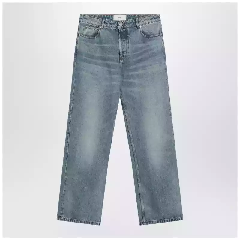 Ami Paris Blue washed-effect jeans