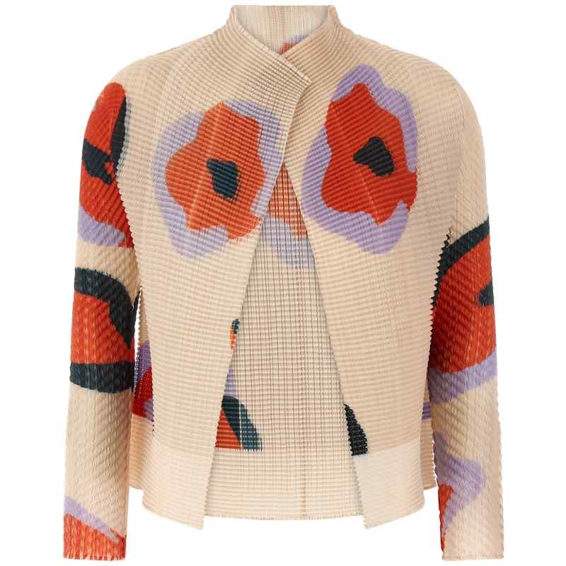 Issey Miyake Verve Pleats Top Cardigan