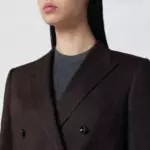 Tagliatore Brown linen-blend double-breasted jacket