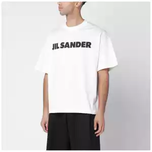 Jil Sander White boxy T-shirt with logo