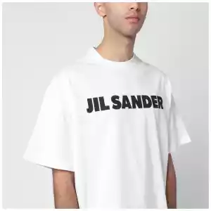 Jil Sander White boxy T-shirt with logo
