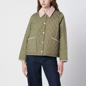 Barbour Liddesdale Cropped Icons quilted jacket in olive green