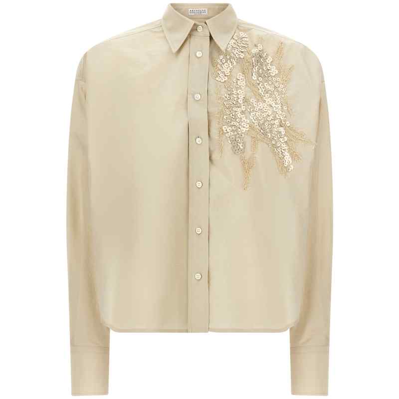 Brunello Cucinelli Dazzling Seabed Embroidery Shirt