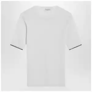 Brunello Cucinelli White cashmere and silk knit top