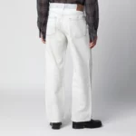 Our Legacy Third Cut relaxed-fit jeans in beige cotton denim