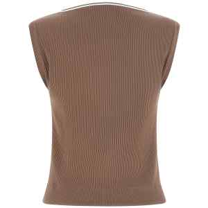 Brunello Cucinelli Shiny Trim Tank Top