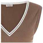 Brunello Cucinelli Shiny Trim Tank Top