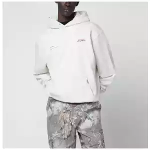 Represent Cream cotton hoodie with logo