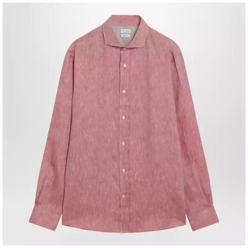 Brunello Cucinelli Orange linen shirt