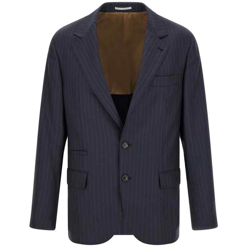 Brunello Cucinelli Pinstripe Batavia Blazer