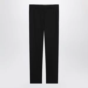 Max Mara Studio Black stretch cotton trousers