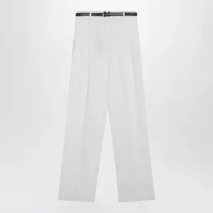 Max Mara Studio White cotton trousers