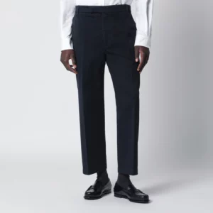 Thom Browne Navy blue cotton trousers