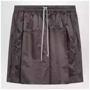 Moncler + Rick Owens Mud-colored drawstring kilt Shorts