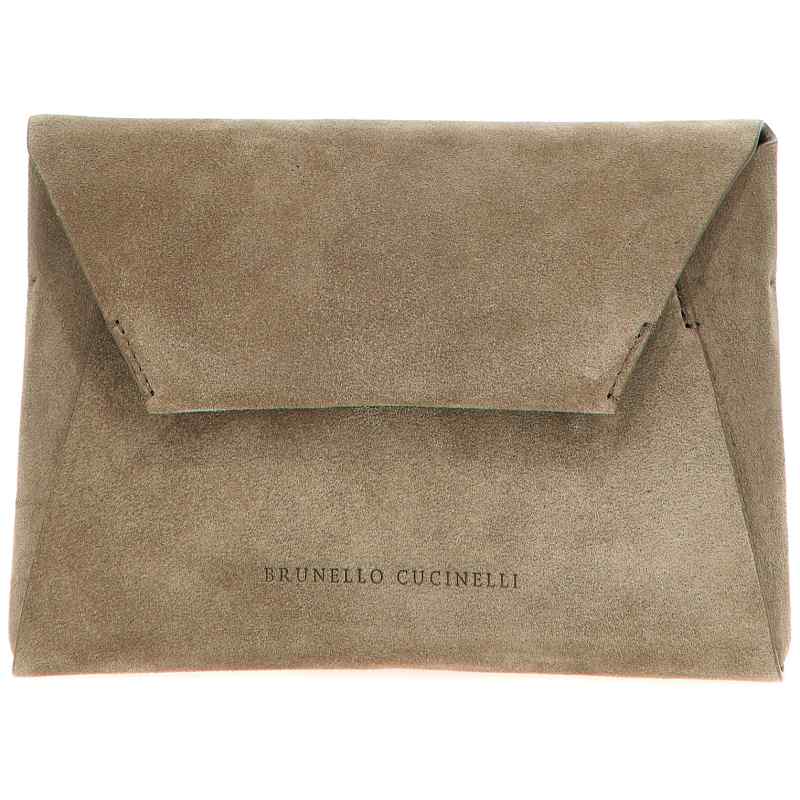 Brunello Cucinelli Monile Suede Clutch Bag