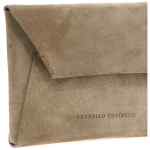 Brunello Cucinelli Monile Suede Clutch Bag