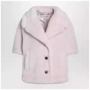 Max Mara Dusty beige boxy Teddy cape