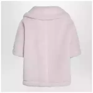 Max Mara Dusty beige boxy Teddy cape