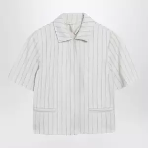 Max Mara Pinstripe piqué jersey jacket