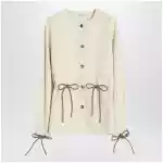 Max Mara Beige linen and silk jacket with drawstring