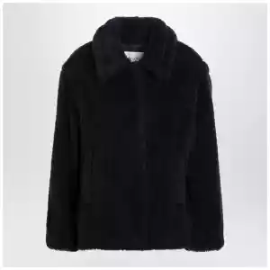 Max Mara Navy faux-fur coat