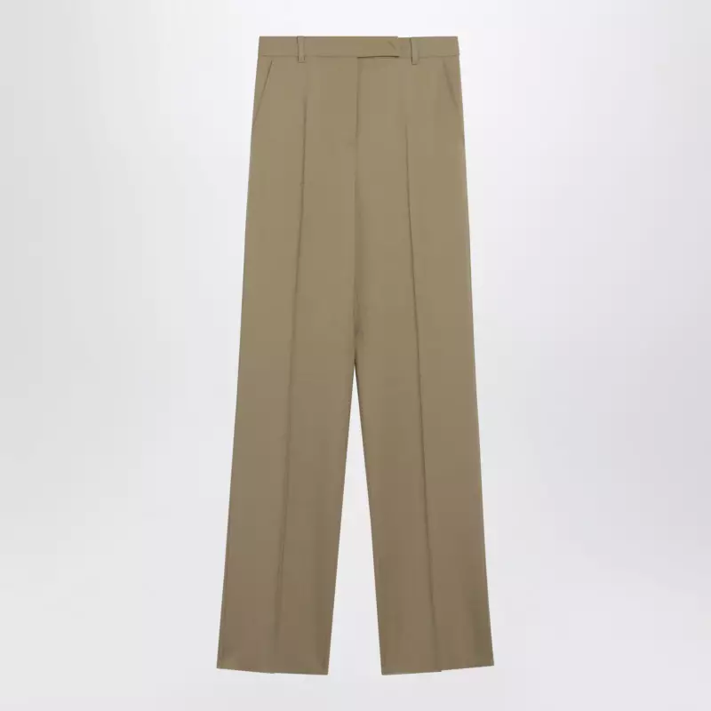 MXMSCACCOWO_S_MAXM-002.x Max Mara Wide-leg trousers in camel wool and silk poplin
