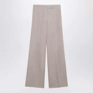 Max Mara Long silk trousers in pink