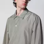 Brunello Cucinelli Unlined jacket in khaki membrane silk