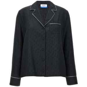 Off White Off Jaquard Pajama Shirt