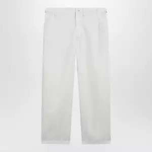 LEMAIRE Powder white cotton trousers