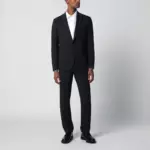 Lardini Blue single-breasted wool-blend suit