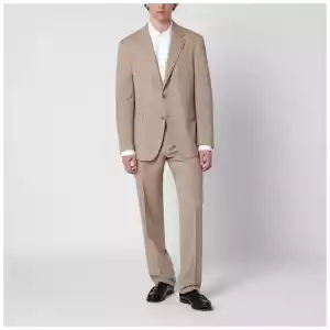 Lardini Beige single-breasted linen suit