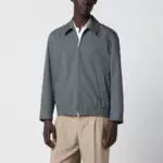 Lardini Zip Jacket In Cotton And Silk