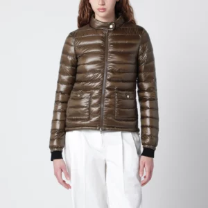 HERNO Military Green Ultralight Nylon Bomber Jacket