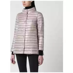 HERNO Light pink quilted nylon padded jacket