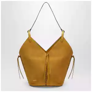 ISABEL MARANT Tampa bag in saffron suede leather