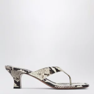 Paris Texas Python-print thong slides
