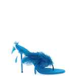 Paris Texas Lidia Feather Thong Mules