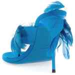 Paris Texas Lidia Feather Thong Mules