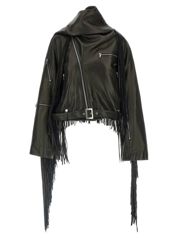 Rick Owens Cropped Scarf Flight Jacket