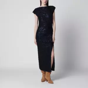 ISABEL MARANT Ladan long jacquard jersey dress in Faded Night